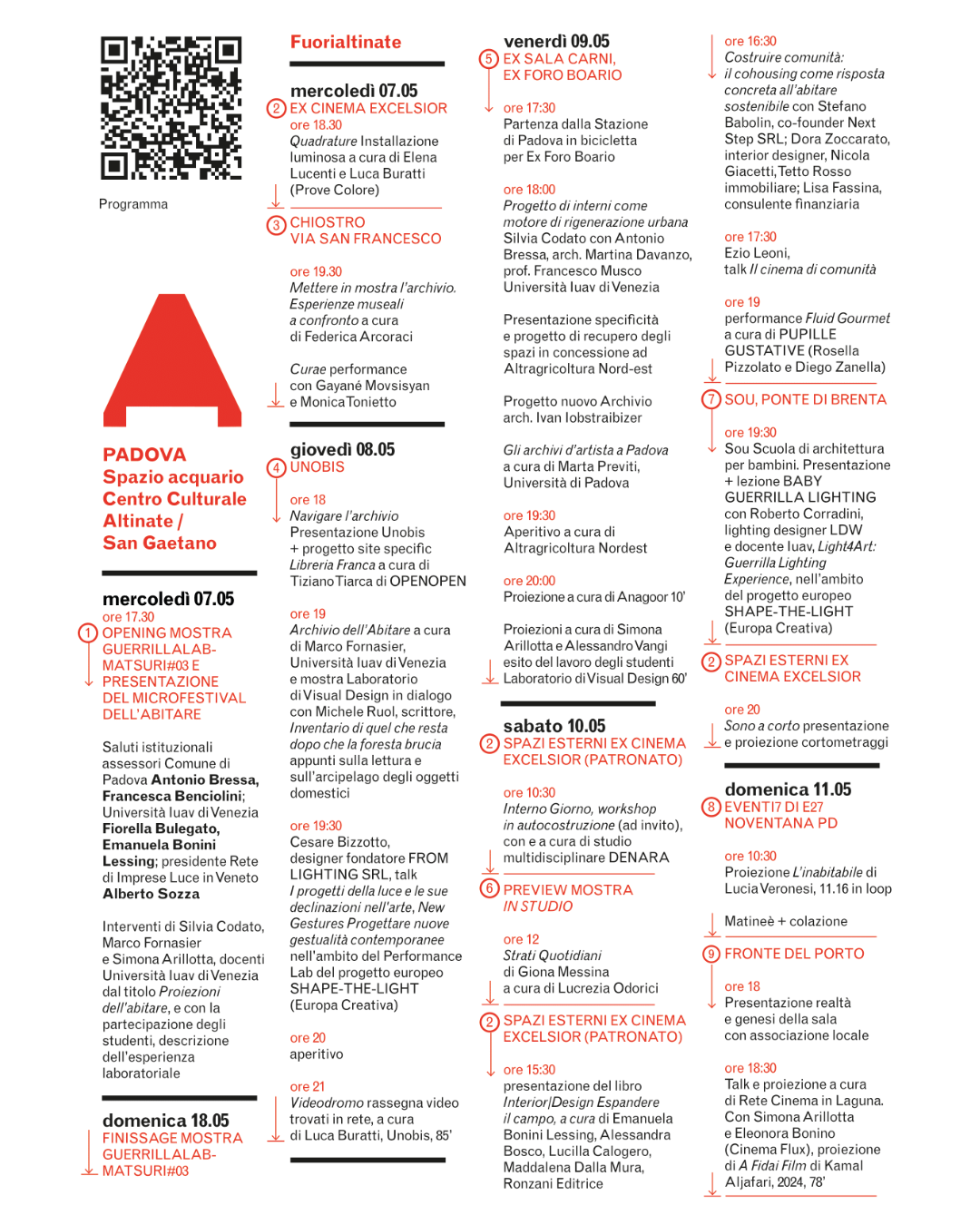 Programma Micro Festival dell'Abitare 2025