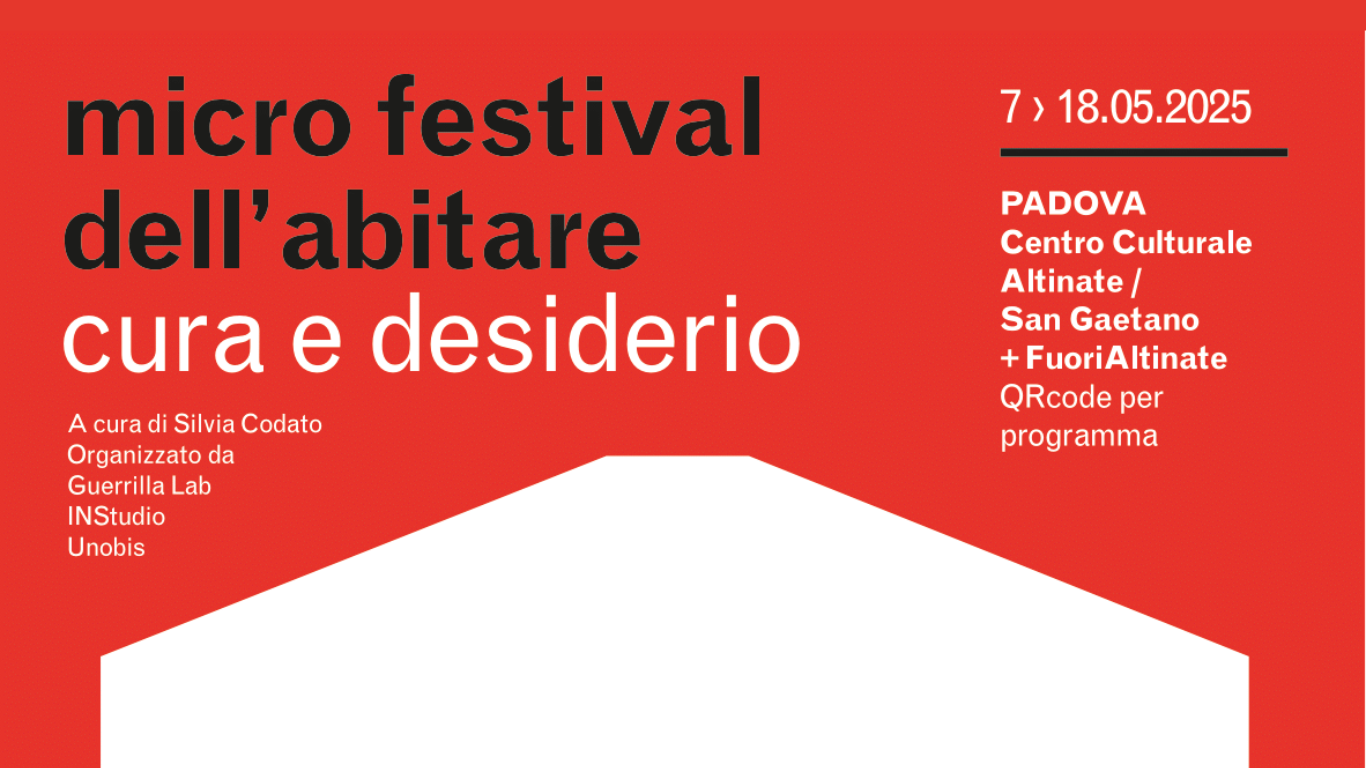 Immagine raffigurante l’allestimento della mostra centrale del Microfestival dell’Abitare 2025 a Padova, con visitatori e opere di interior e visual design realizzate da studenti IUAV, ospitata al Centro Culturale Altinate. Un momento di confronto tra accademia, imprese e cittadinanza.
