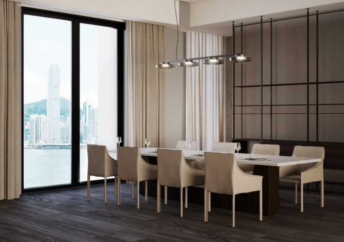 LOUNGE FOUR-LIGHT LINEAR CHANDELIER ambiente_